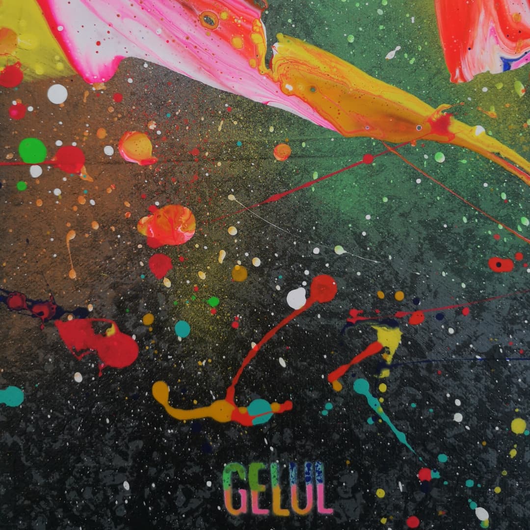 Gulf Stream - 60x80 - 2022 - Tableau abstrait moderne coloré