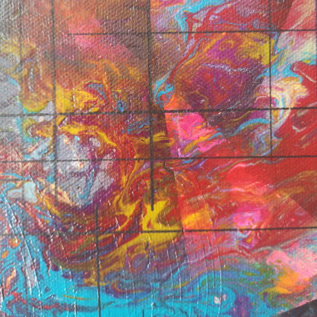 Infusion - 60x60cm - 2022 - Tableau abstrait moderne coloré