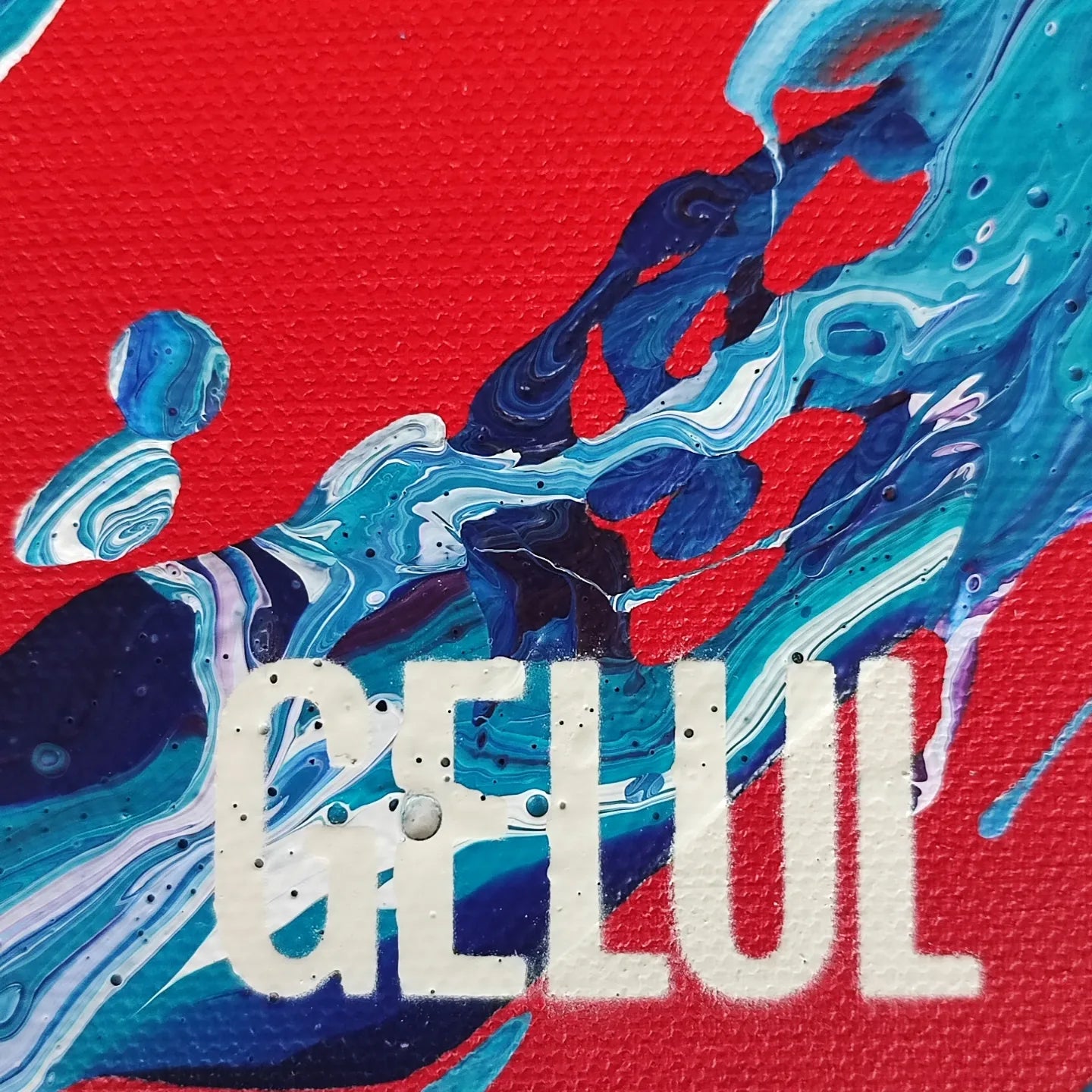 Benguela - 60x60cm - 2023 - Tableau abstrait moderne coloré