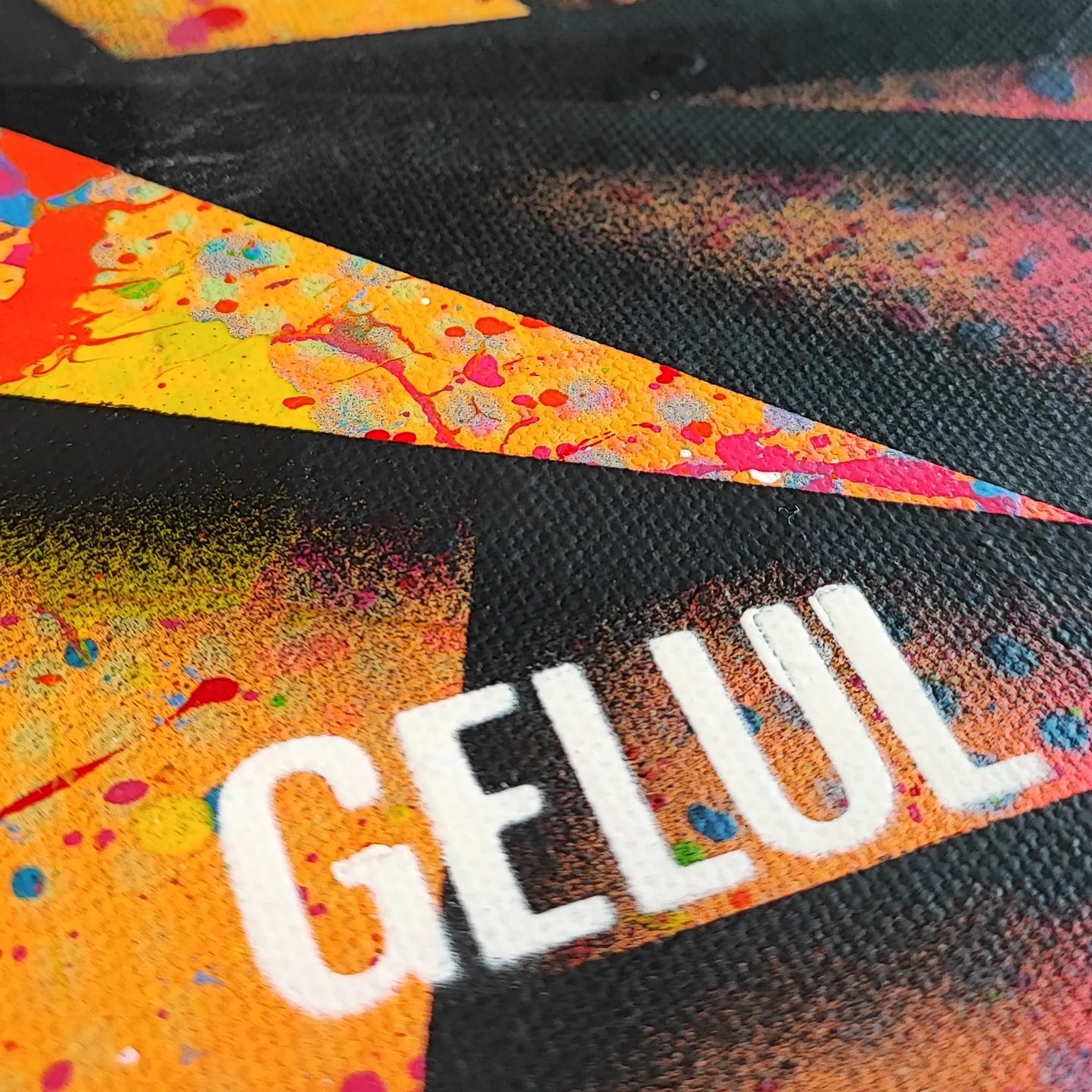 Fiber - 100x100cm - 2023 - Tableau abstrait géométrique moderne coloré