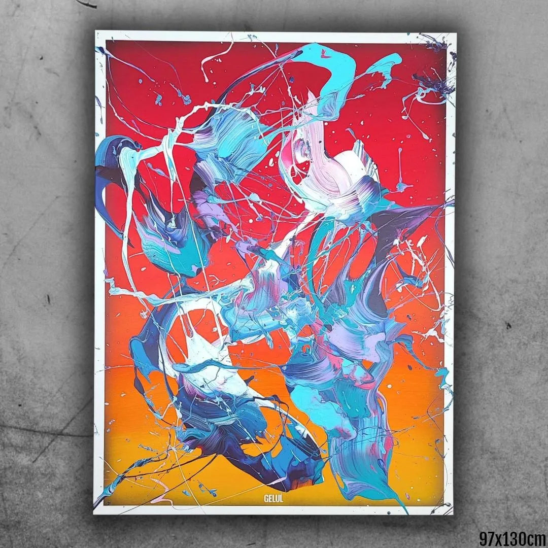 Ice Storm - 97x130cm - Tableaux Abstrait moderne coloré