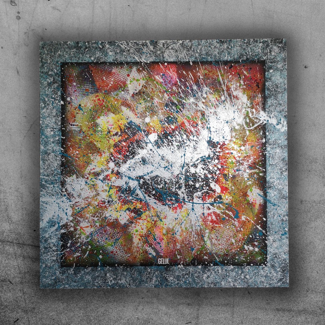 Fonderire - 80x80cm - 2021 - Tableau abstrait coloré