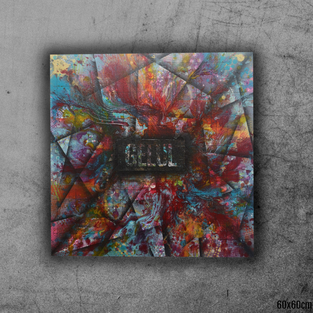 Infusion - 60x60cm - 2022 - Tableau abstrait moderne coloré