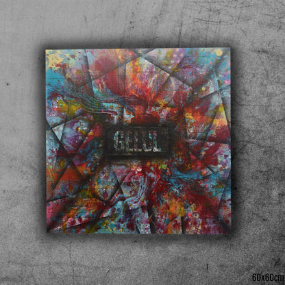 Infusion - 60x60cm - 2022 - Tableau abstrait moderne coloré