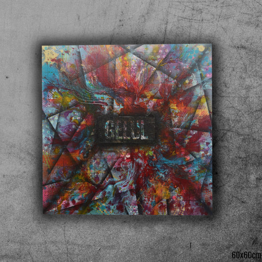 Infusion - 60x60cm - 2022 - Tableau abstrait moderne coloré