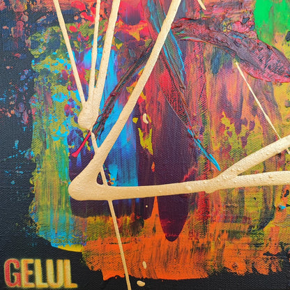 Phoenix 2 - 60x60cm - 2023 - Tableau abstrait moderne coloré