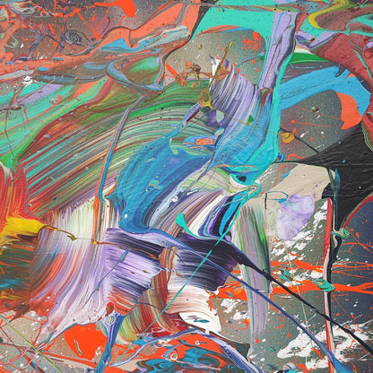 Jet-Stream - 100x50cm - 2023 - Tableau abstrait moderne coloré