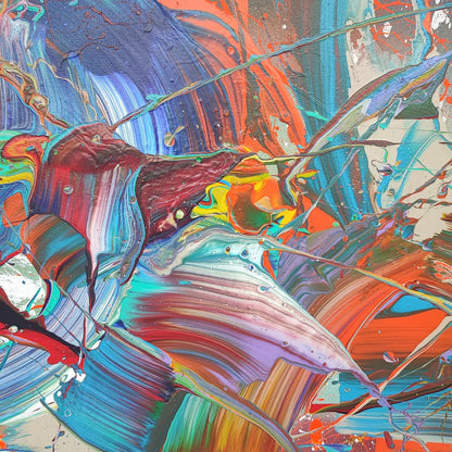 Jet-Stream - 100x50cm - 2023 - Tableau abstrait moderne coloré