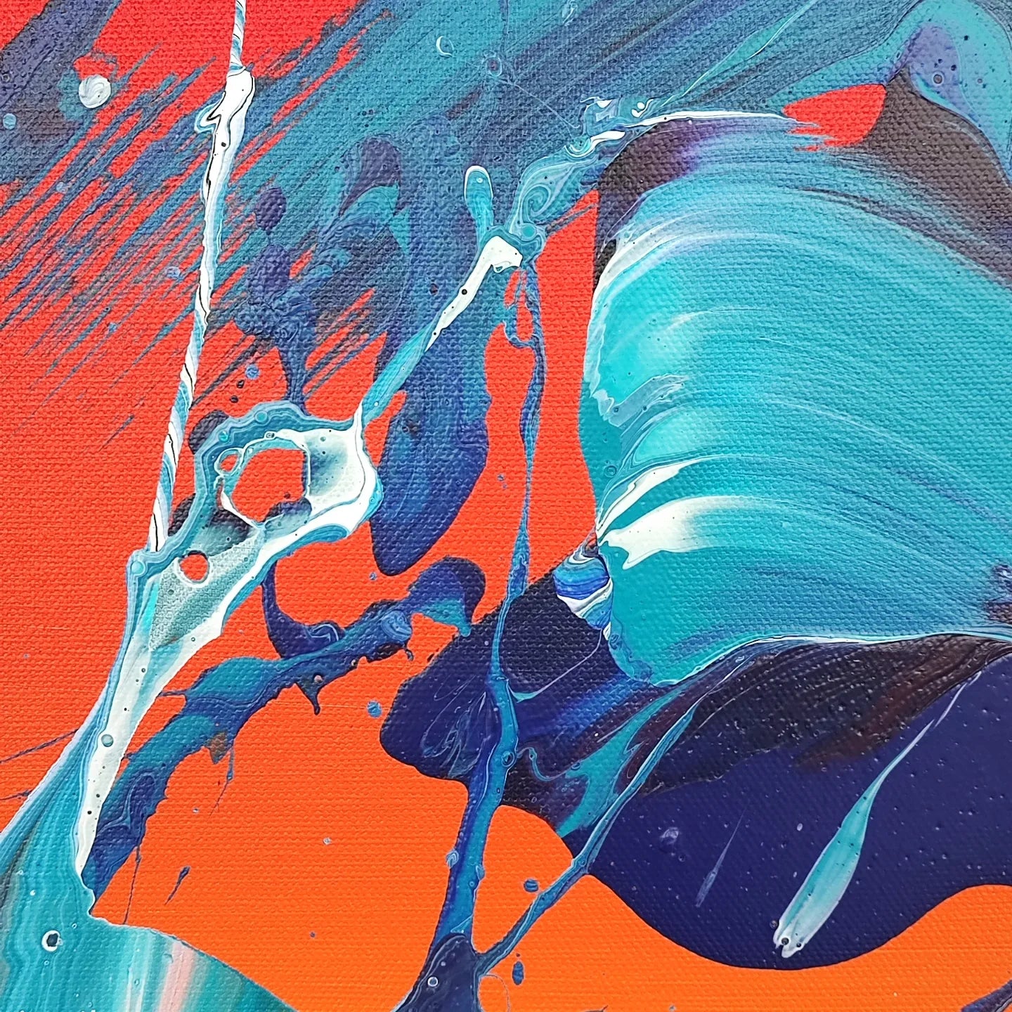 Benguela - 60x60cm - 2023 - Tableau abstrait moderne coloré