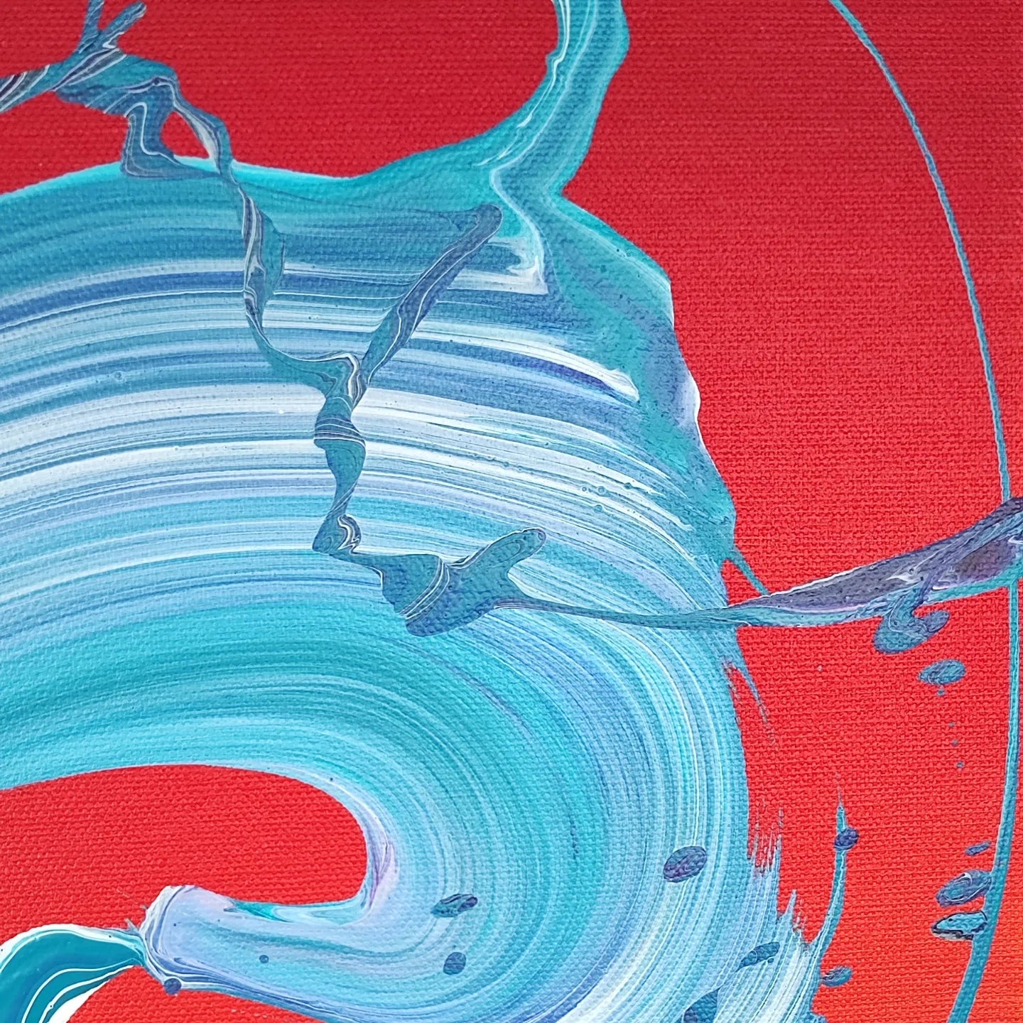 Benguela - 60x60cm - 2023 - Tableau abstrait moderne coloré