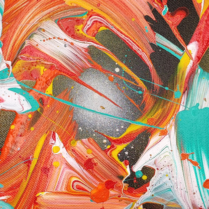 Alizé - 30x30cm - 2023 - Tableau abstrait moderne coloré