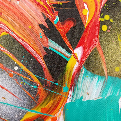 Alizé - 30x30cm - 2023 - Tableau abstrait moderne coloré