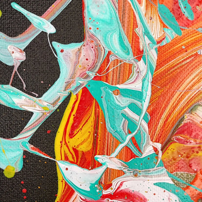 Alizé - 30x30cm - 2023 - Tableau abstrait moderne coloré