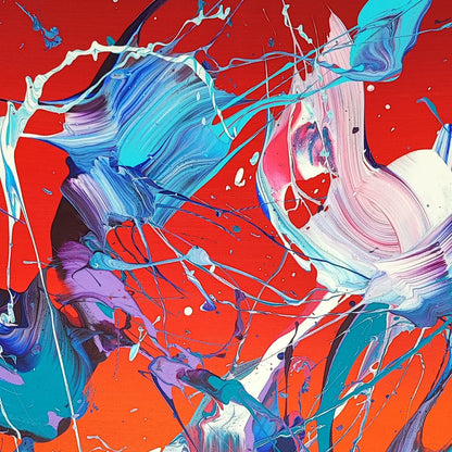 Ice Storm - 97x130cm - Tableaux Abstrait moderne coloré