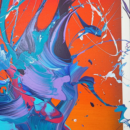 Ice Storm - 97x130cm - Tableaux Abstrait moderne coloré