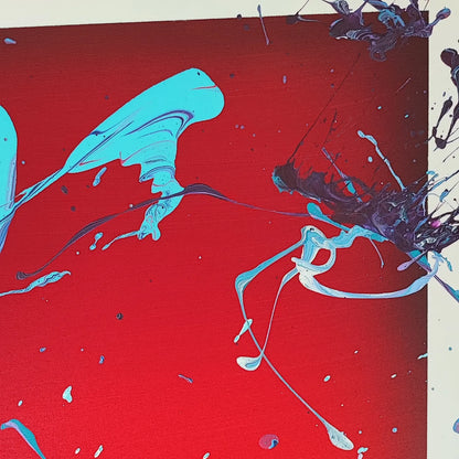 Ice Storm - 97x130cm - Tableaux Abstrait moderne coloré