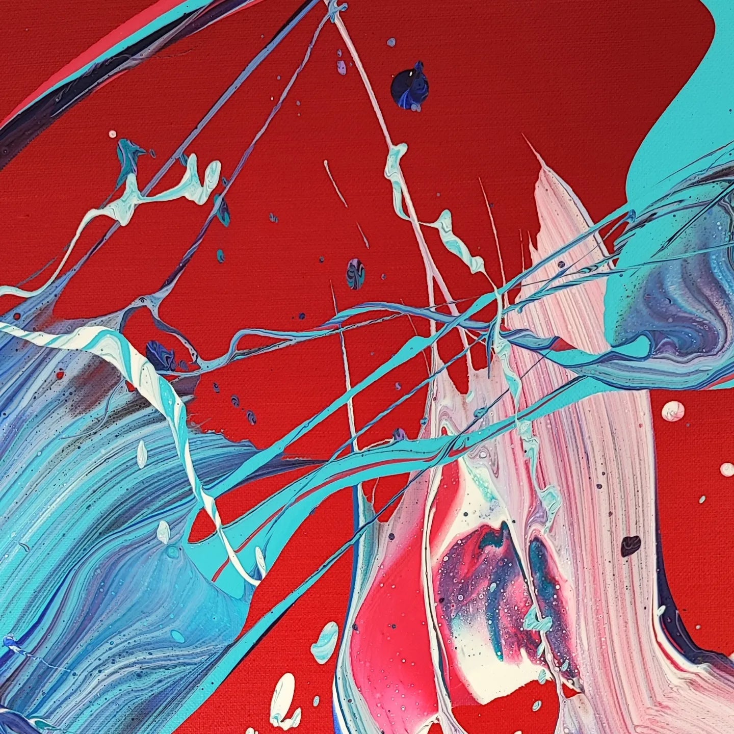 Ice Storm - 97x130cm - Tableaux Abstrait moderne coloré