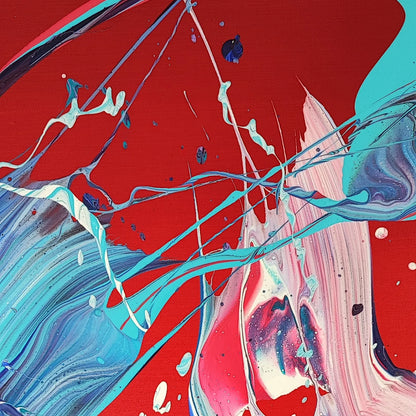 Ice Storm - 97x130cm - Tableaux Abstrait moderne coloré
