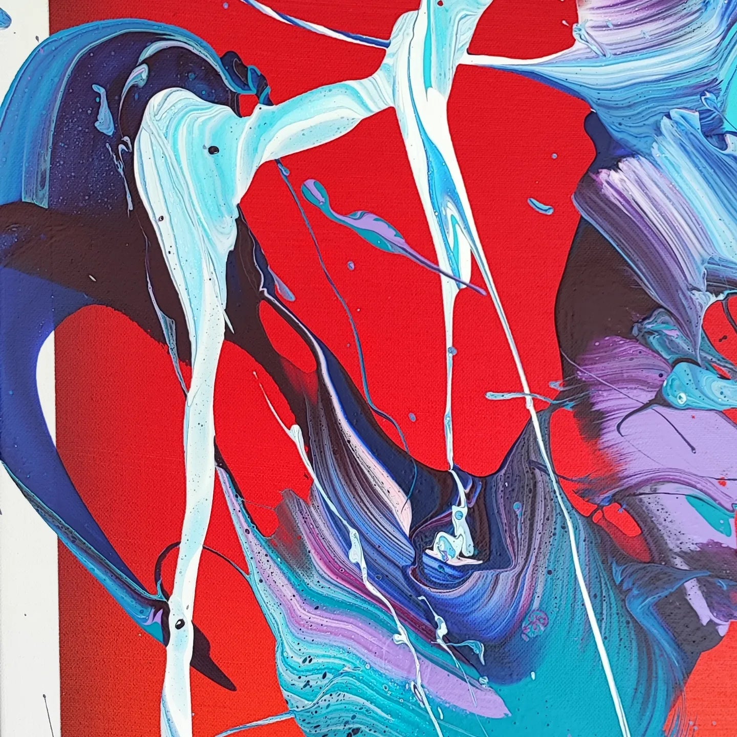 Ice Storm - 97x130cm - Tableaux Abstrait moderne coloré
