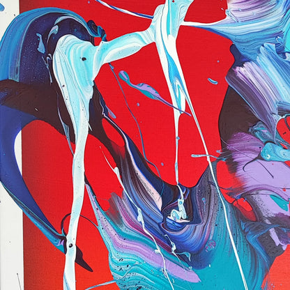 Ice Storm - 97x130cm - Tableaux Abstrait moderne coloré