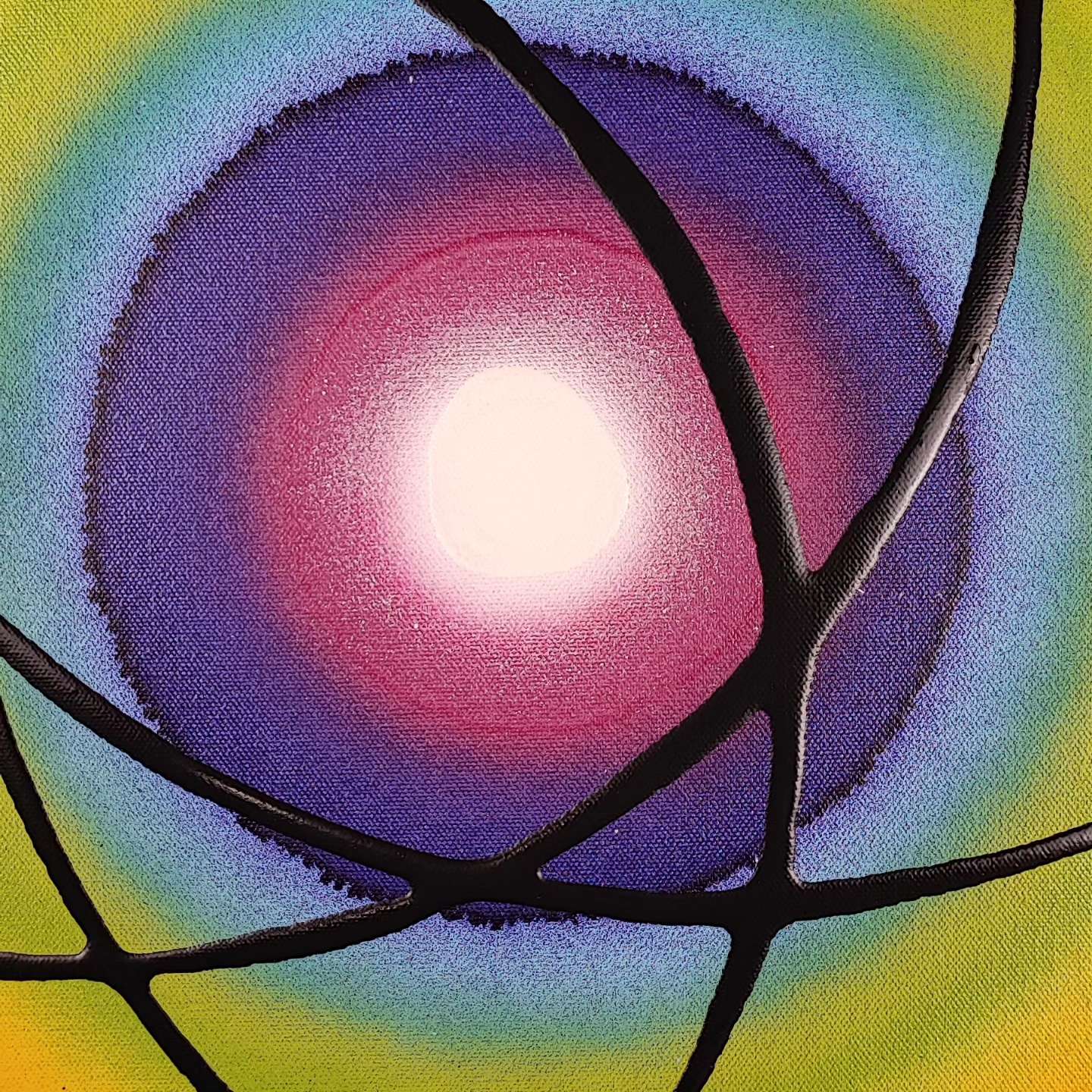 Pendora - 60x60cm - Tableau abstrait moderne coloré