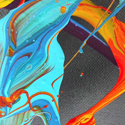 Chammal - 30x30cm - Tableau abstrait moderne coloré
