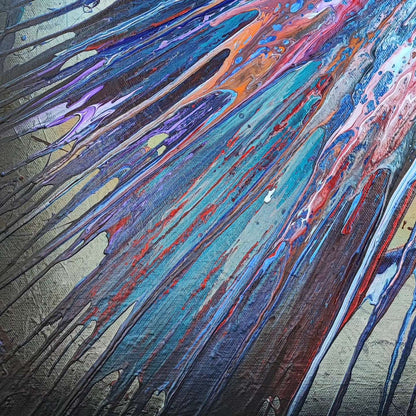 Nova - 80x80cm - Tableau abstrait moderne coloré