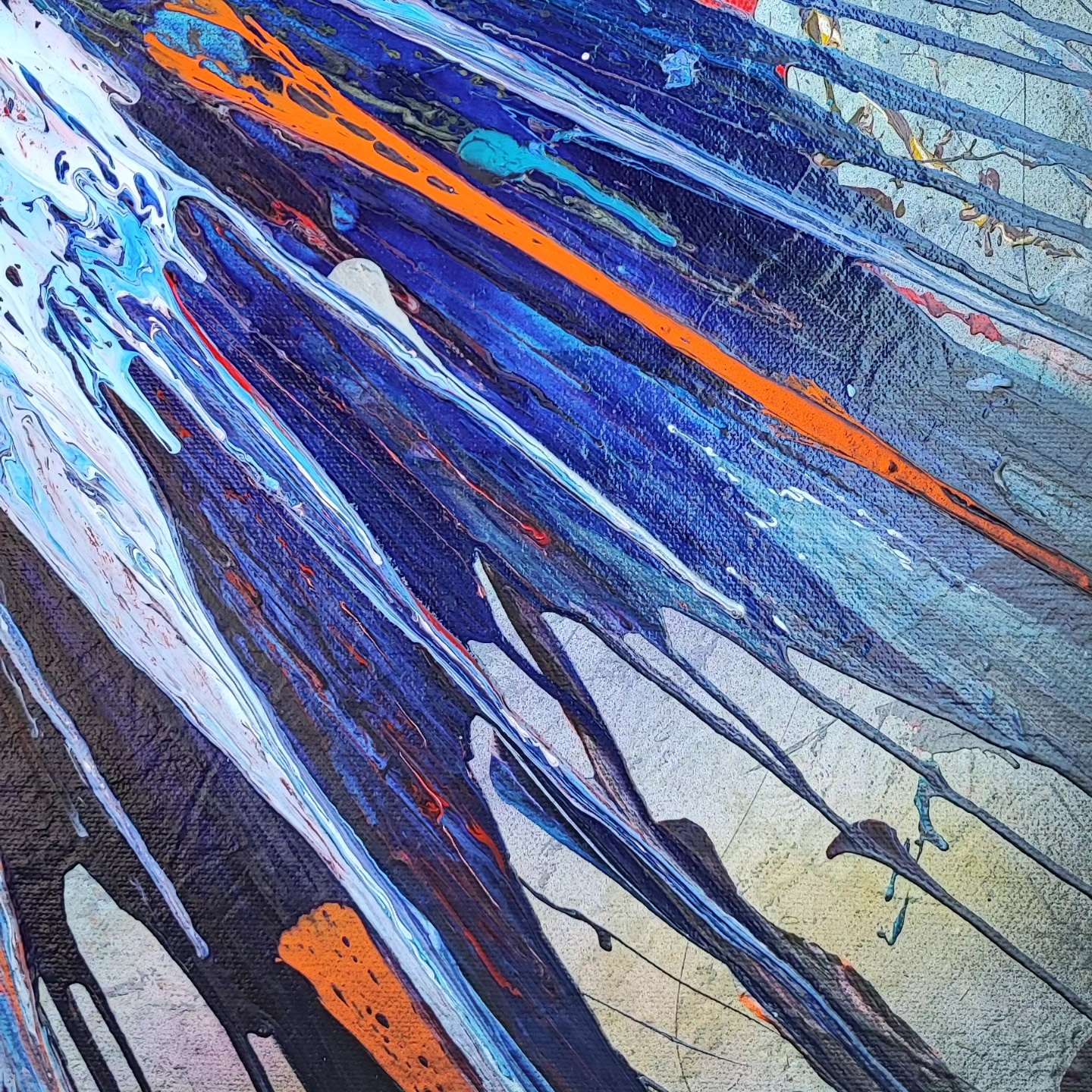 Nova - 80x80cm - Tableau abstrait moderne coloré