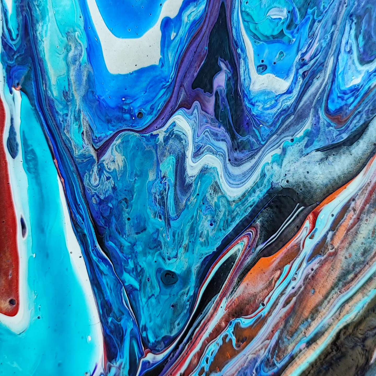Nova - 80x80cm - Tableau abstrait moderne coloré