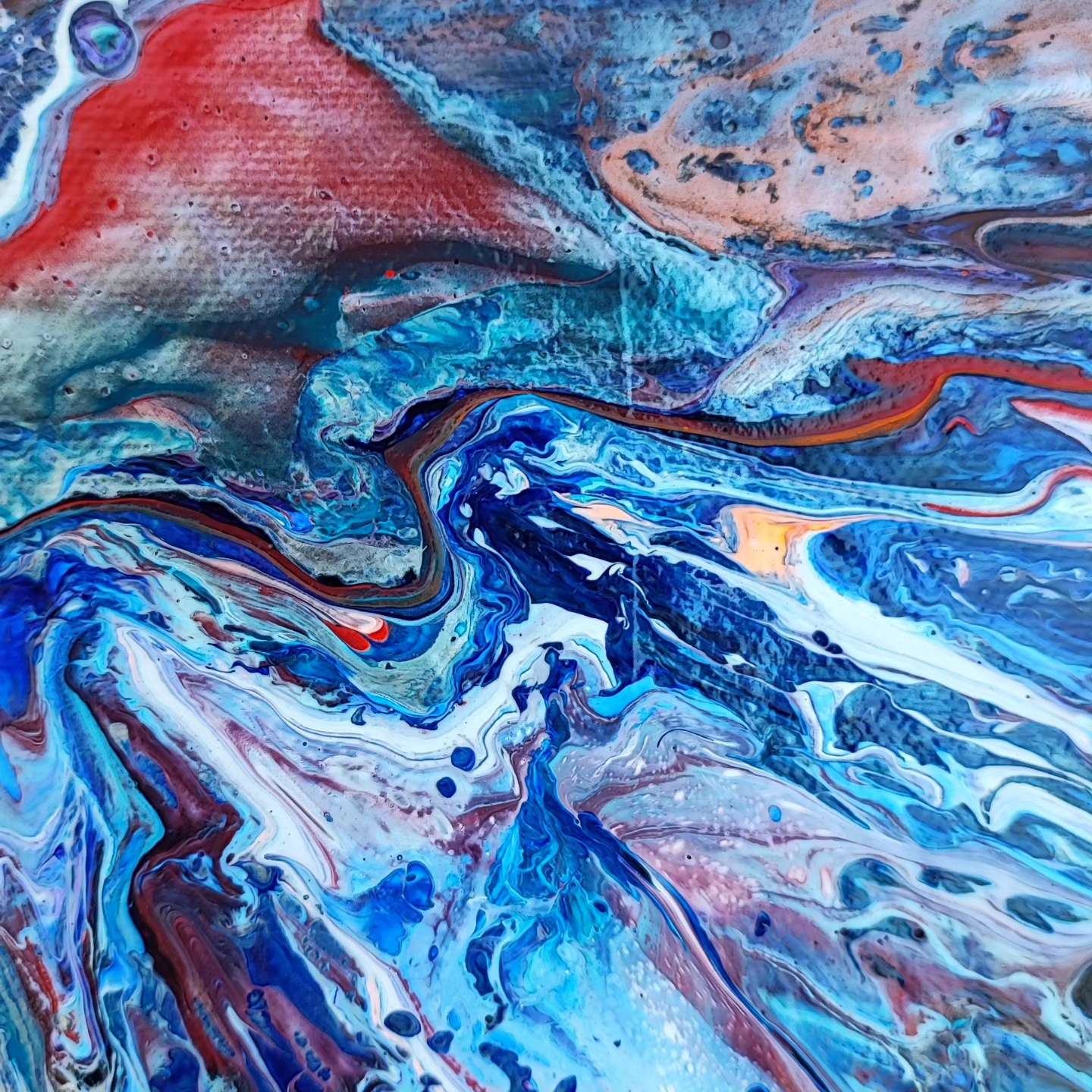 Nova - 80x80cm - Tableau abstrait moderne coloré