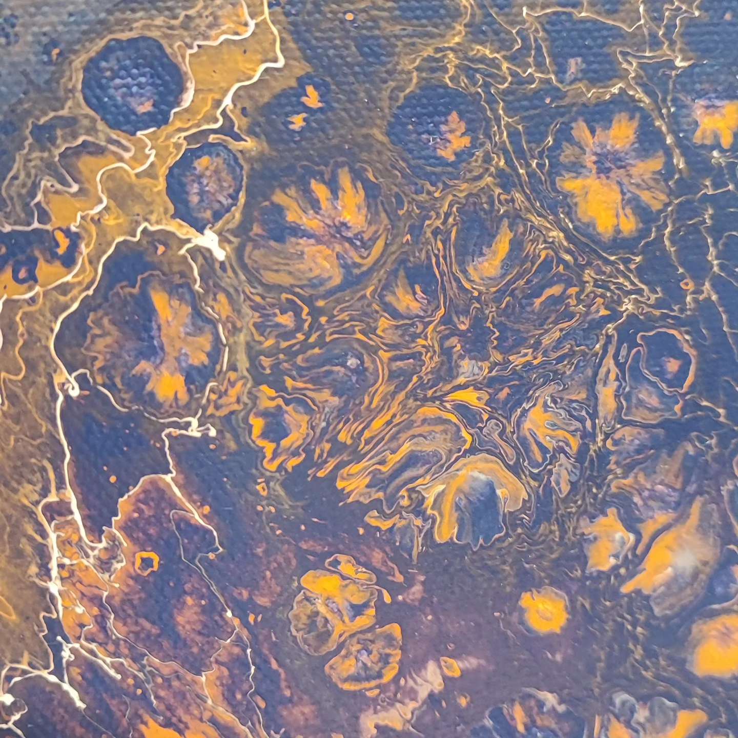 Vu de Déimos - 60x60cm - Tableau abstrait moderne coloré