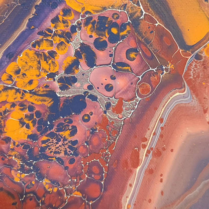 Vu de Déimos - 60x60cm - Tableau abstrait moderne coloré