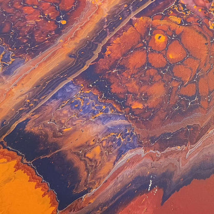 Vu de Déimos - 60x60cm - Tableau abstrait moderne coloré