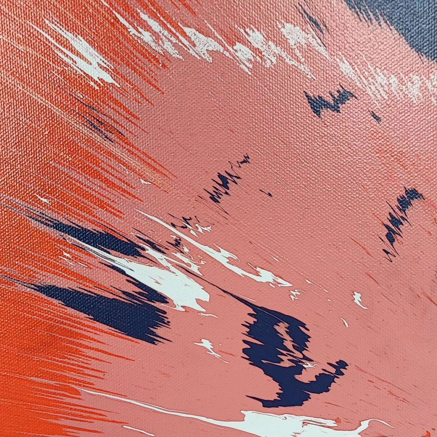 Emergence - 60x60cm - Tableau abstrait moderne coloré