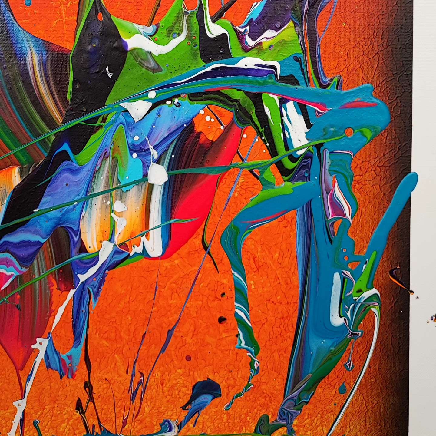 Tropical Storm - 89x116cm - Tableau abstrait moderne coloré