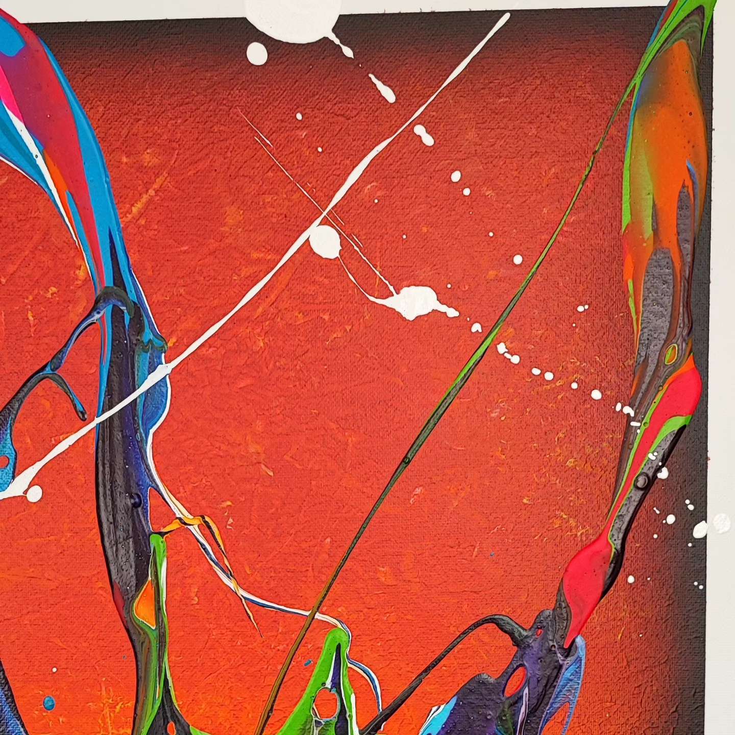 Tropical Storm - 89x116cm - Tableau abstrait moderne coloré
