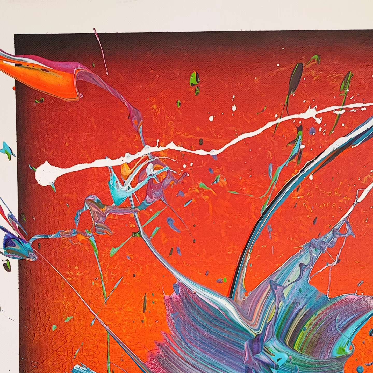 Tropical Storm - 89x116cm - Tableau abstrait moderne coloré