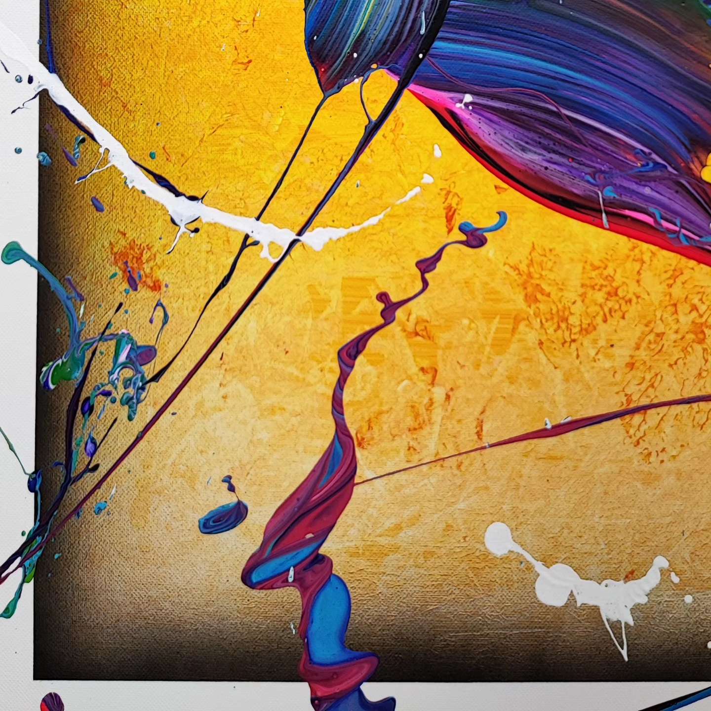 Tropical Storm - 89x116cm - Tableau abstrait moderne coloré