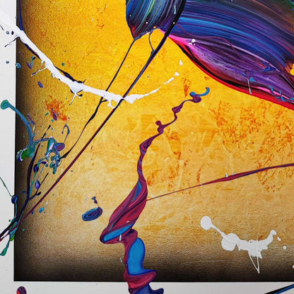 Tropical Storm - 89x116cm - Tableau abstrait moderne coloré