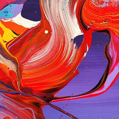 Medusa - 60x80cm - Tableau abstrait moderne coloré