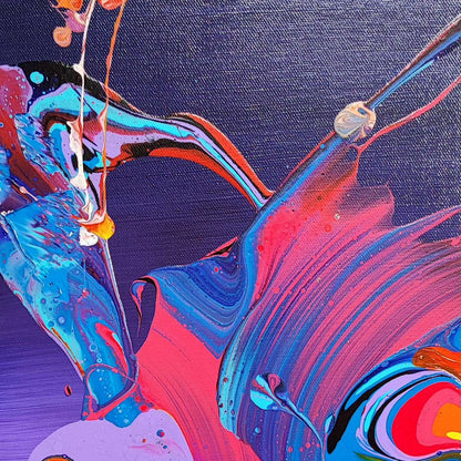 Medusa - 60x80cm - Tableau abstrait moderne coloré