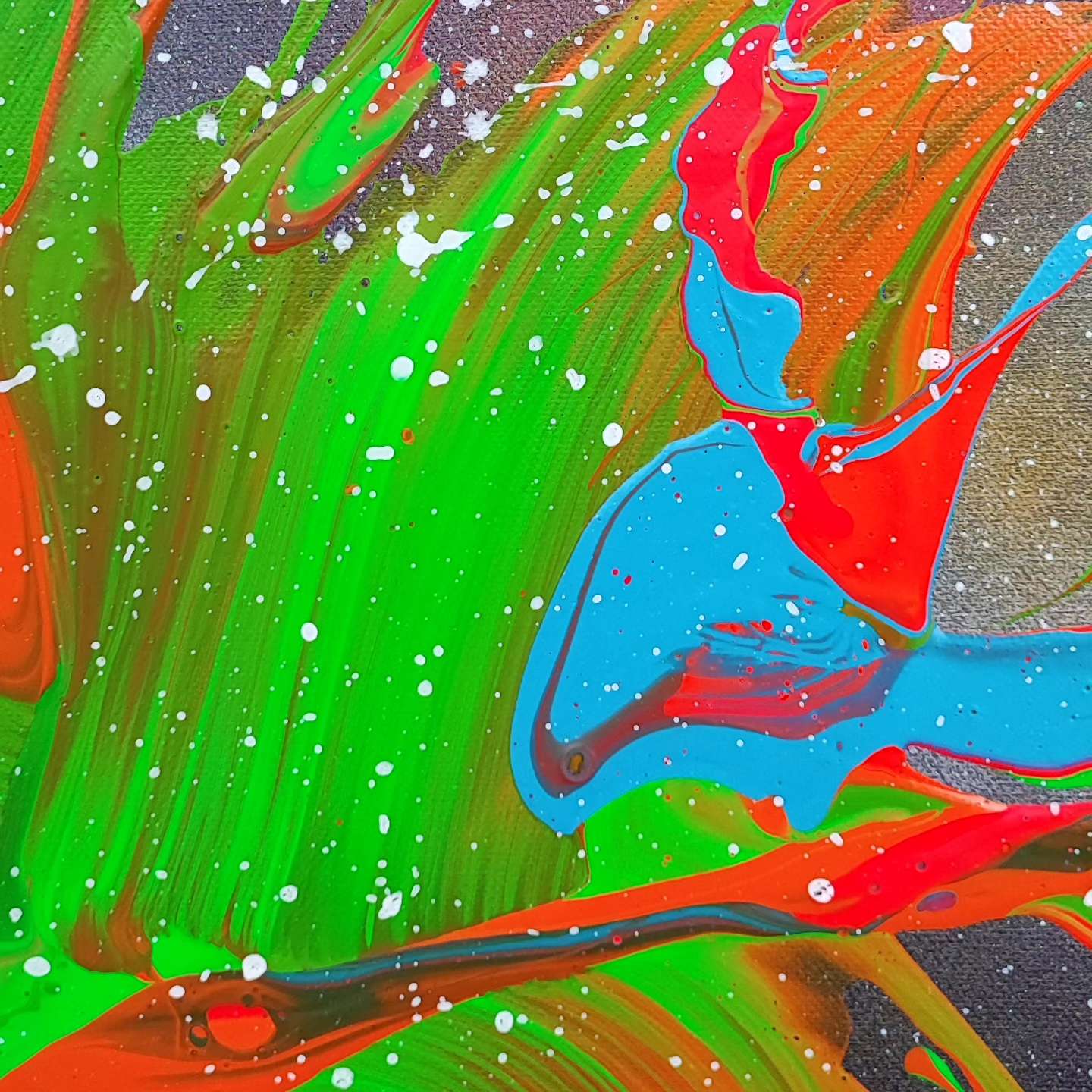 Stellar Storm - 130x97cm - 2024 - Tableau abstrait moderne coloré