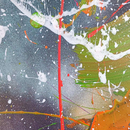 Stellar Storm - 130x97cm - 2024 - Tableau abstrait moderne coloré