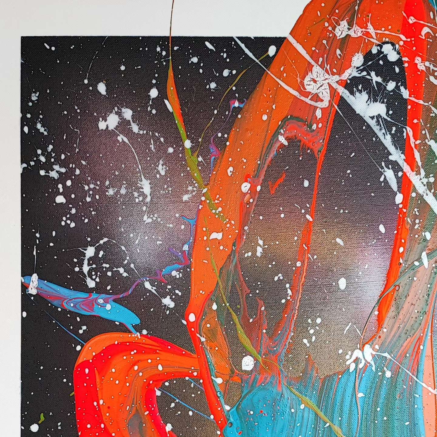 Stellar Storm - 130x97cm - 2024 - Tableau abstrait moderne coloré