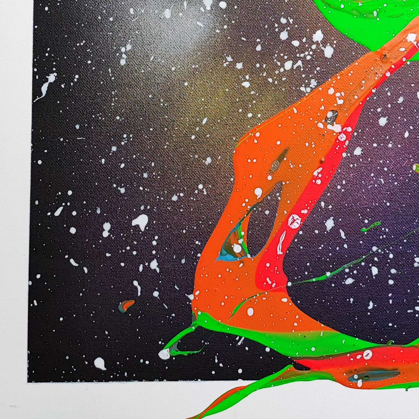 Stellar Storm - 130x97cm - 2024 - Tableau abstrait moderne coloré