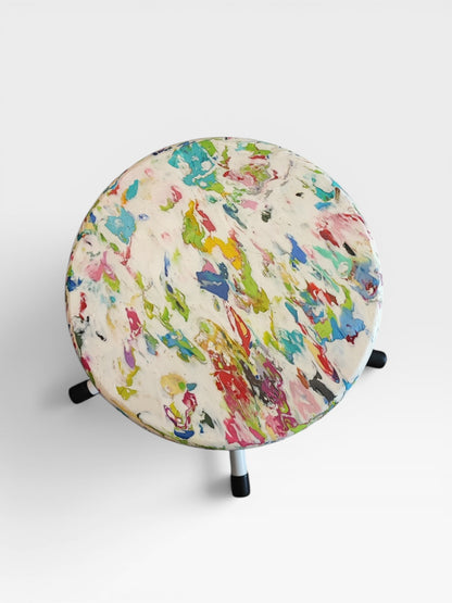 Tabouret d'école upcyclé Nº1