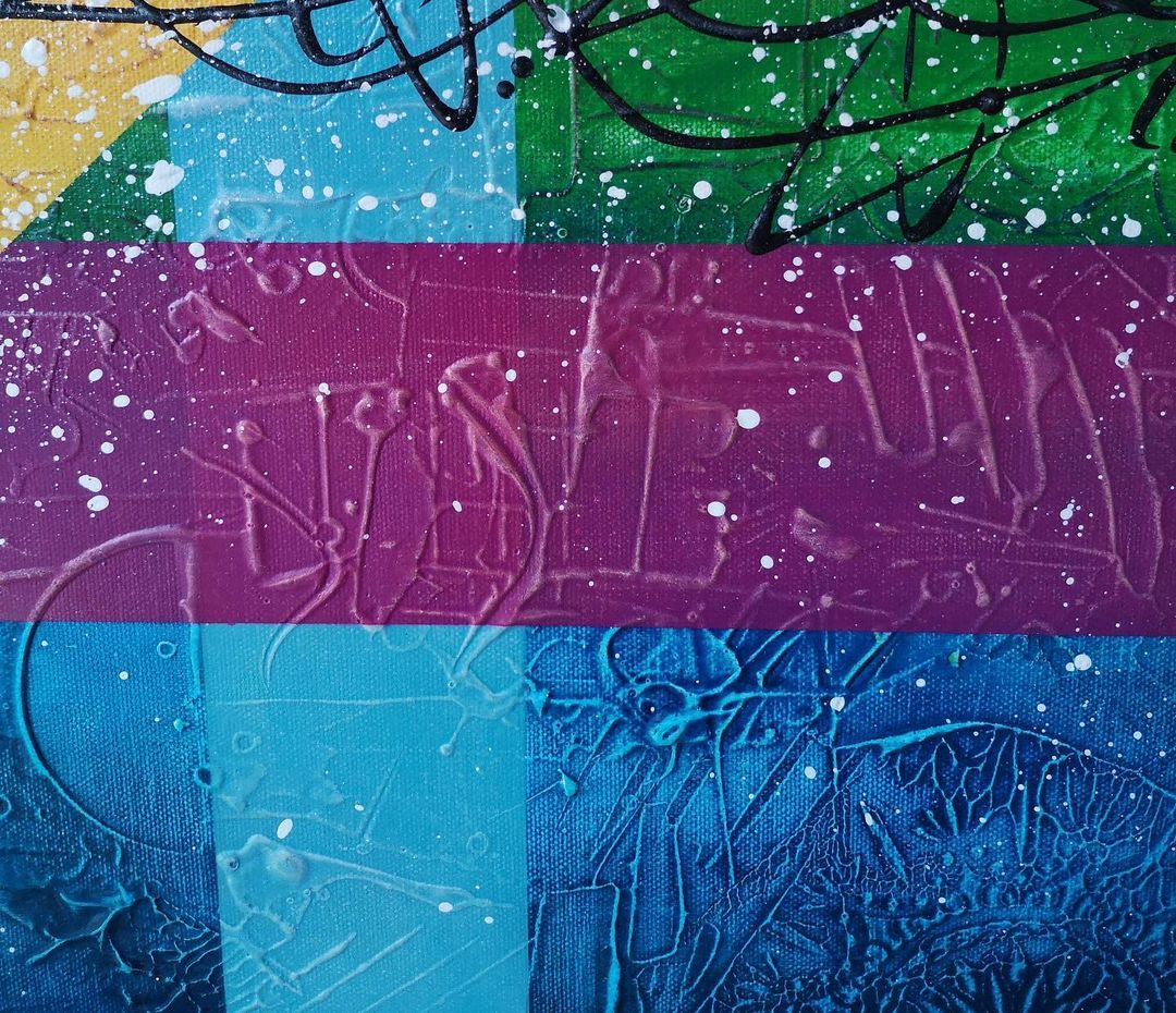 Faille Lisse - 80x60cm - 2021 - Tableau abstrait moderne coloré