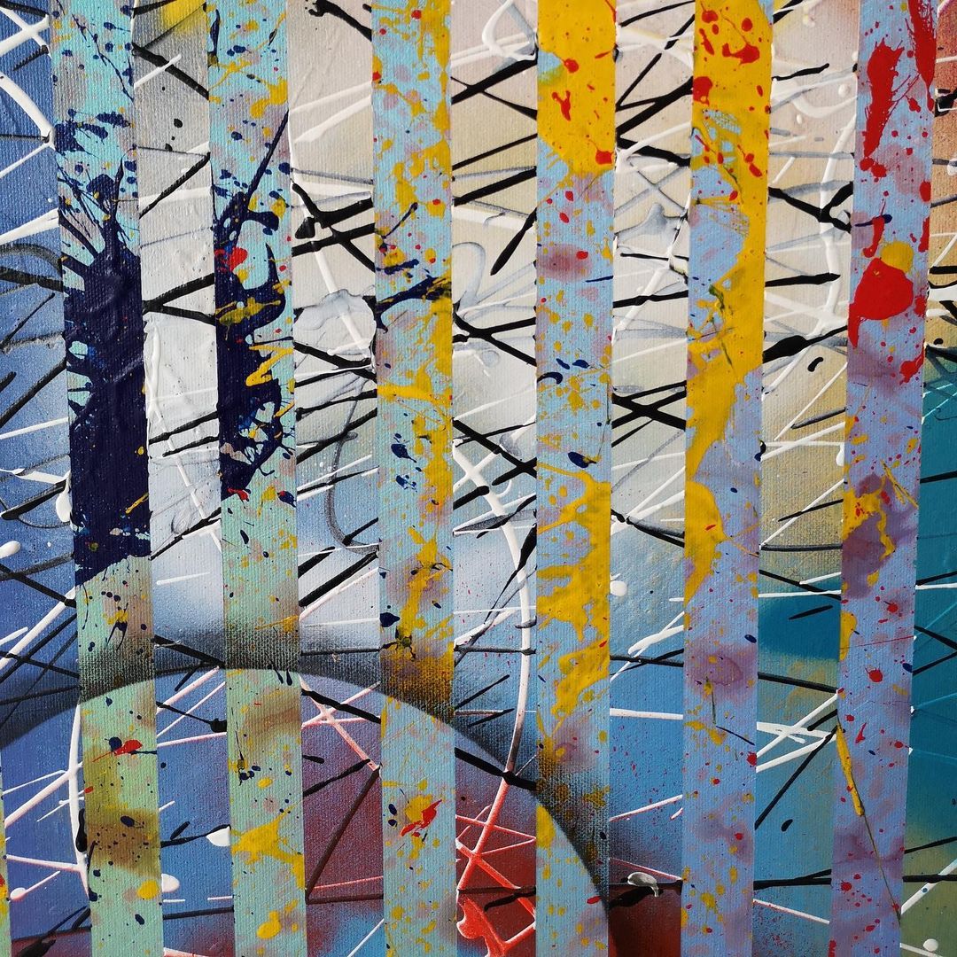 Bubble - 60x80cm - 2021 - Tableau abstrait moderne coloré