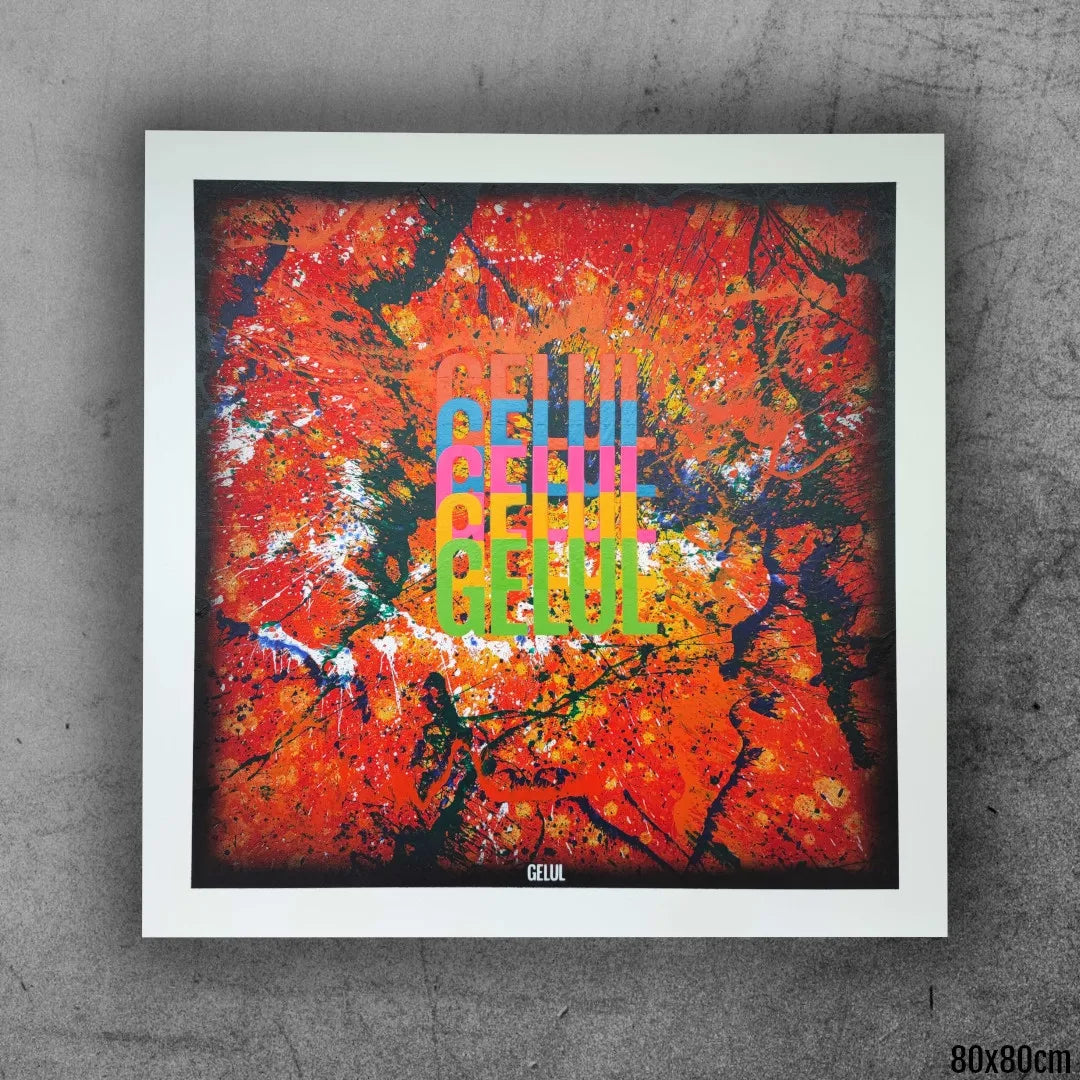 Nous Je - 80x80cm - 2023 - Tableau abstrait moderne coloré