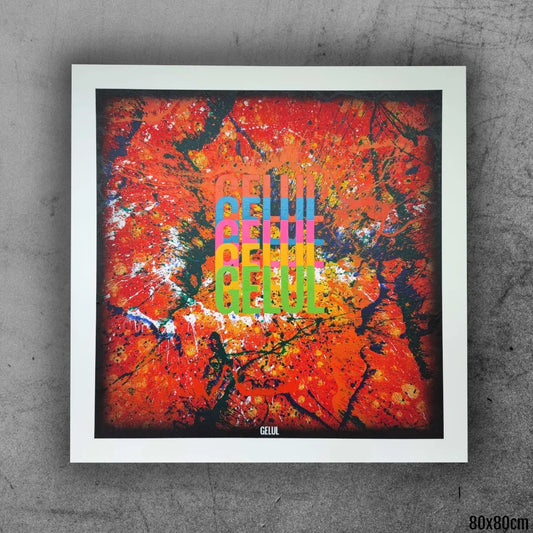 Nous Je - 80x80cm - 2023 - Tableau abstrait moderne coloré